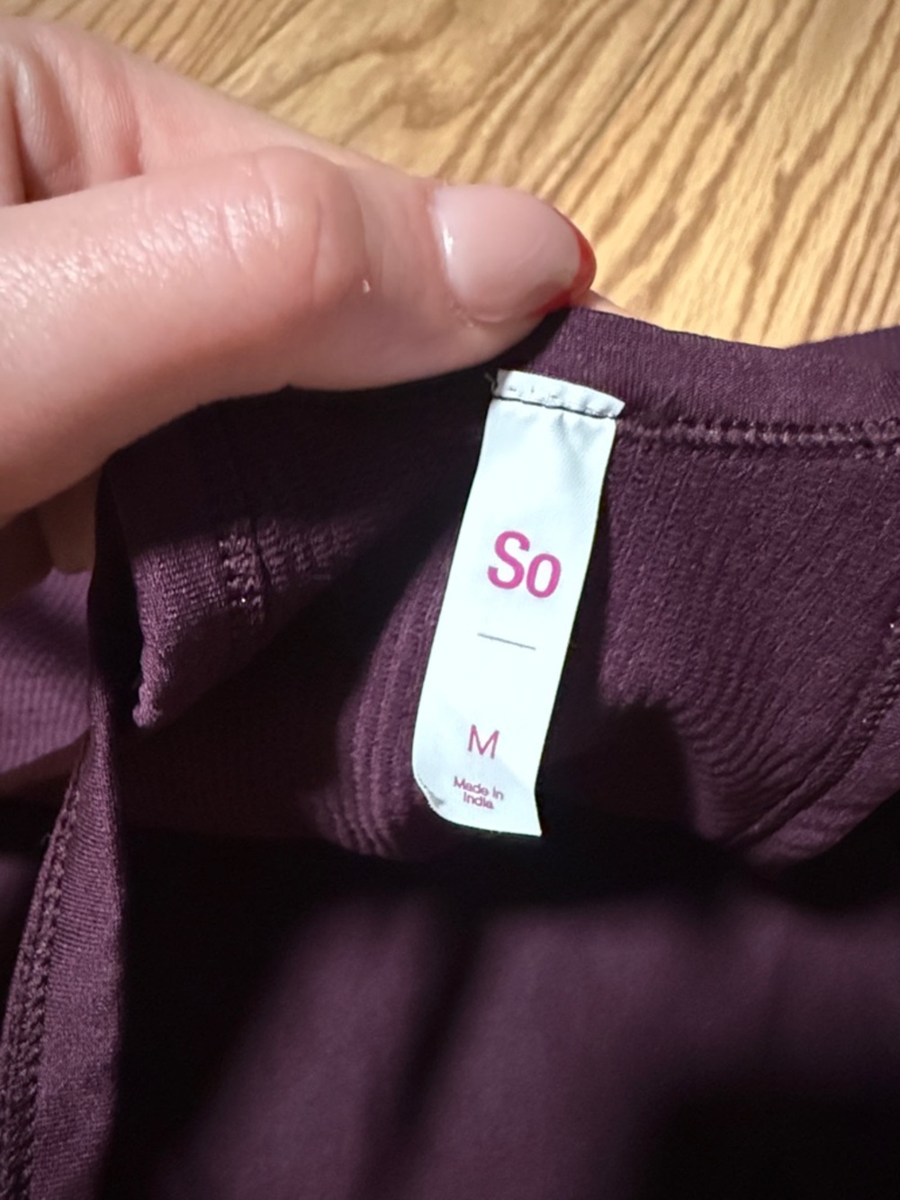 SO Plum Ribbed Crop Tank - Picture 3 of 3